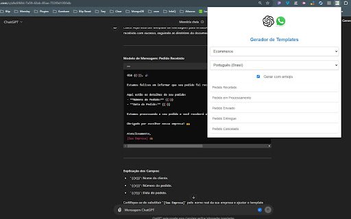 ChatGPT WhatsApp Template Generator  from Chrome web store to be run with OffiDocs Chromium online