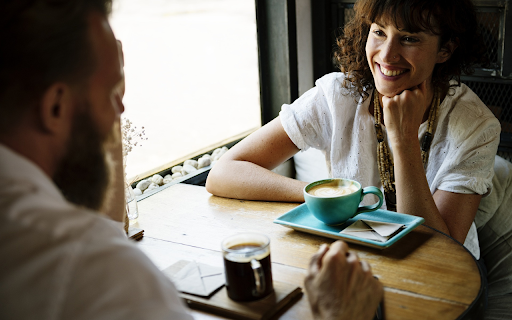 Chatting over a cup of coffee  from Chrome web store to be run with OffiDocs Chromium online