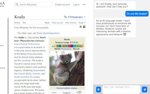 ChattyBuddy  from Chrome web store to be run with OffiDocs Chromium online