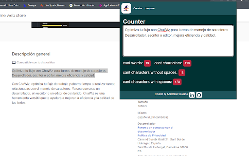 ChaWiz  from Chrome web store to be run with OffiDocs Chromium online
