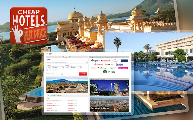 Pencari hotel murah dari kedai web Chrome untuk dijalankan dengan OffiDocs Chromium dalam talian