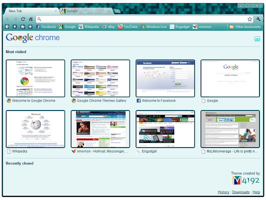 Checkered Teal Theme  from Chrome web store to be run with OffiDocs Chromium online