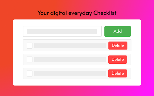 Checklist  from Chrome web store to be run with OffiDocs Chromium online