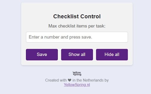 Checklist Control for Microsoft Projects  from Chrome web store to be run with OffiDocs Chromium online