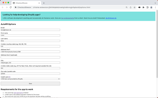 CheckoutBreeze  from Chrome web store to be run with OffiDocs Chromium online
