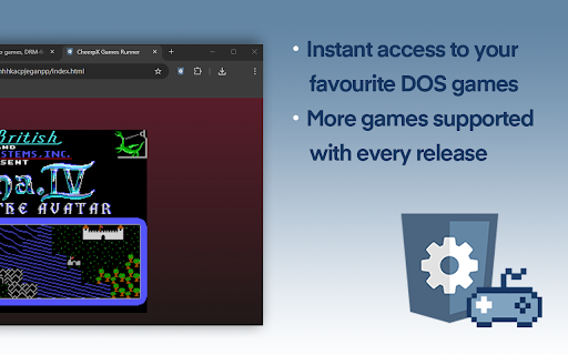 CheerpX Games Runner Beta  from Chrome web store to be run with OffiDocs Chromium online