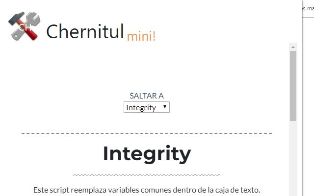 Chernitools  from Chrome web store to be run with OffiDocs Chromium online