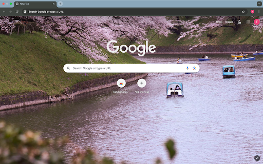 cherry blossoms and river  from Chrome web store to be run with OffiDocs Chromium online