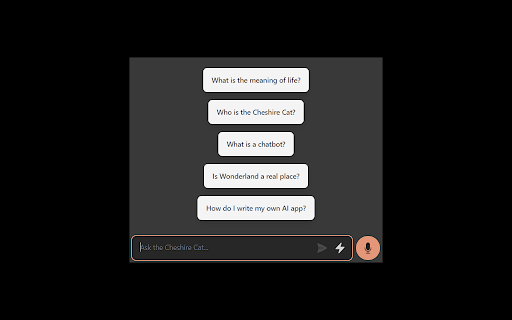 Cheshire Cat AI  from Chrome web store to be run with OffiDocs Chromium online