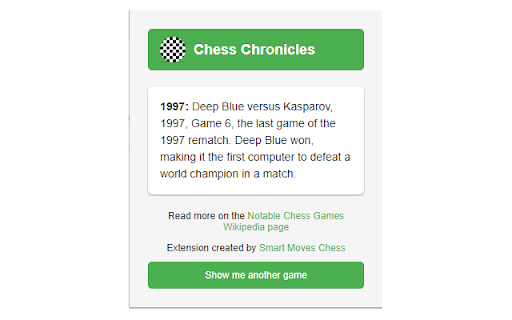 Chess Chronicles  from Chrome web store to be run with OffiDocs Chromium online