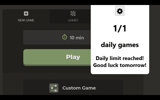 Chess.com Daily Games Limit  from Chrome web store to be run with OffiDocs Chromium online