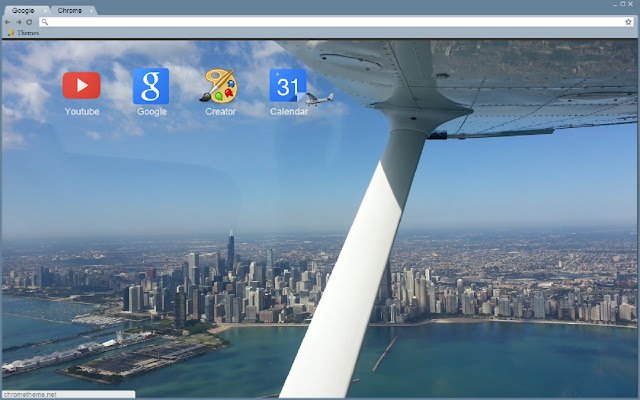 Chicago Skyline in Flight  from Chrome web store to be run with OffiDocs Chromium online