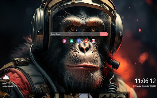 Chimpanzee  from Chrome web store to be run with OffiDocs Chromium online