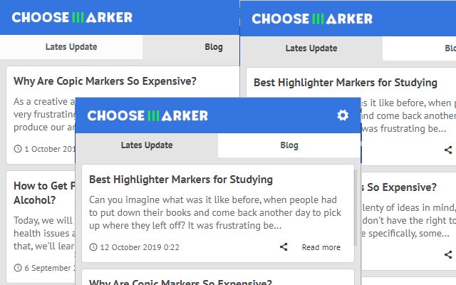 Wybierz aktualizację Marker Latest News ze sklepu internetowego Chrome, aby uruchomić ją z OffiDocs Chromium online