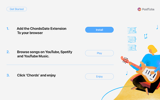 ChordsGate: Quick Find Chords  Tabs  from Chrome web store to be run with OffiDocs Chromium online