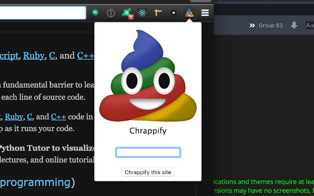 Chrappify  from Chrome web store to be run with OffiDocs Chromium online