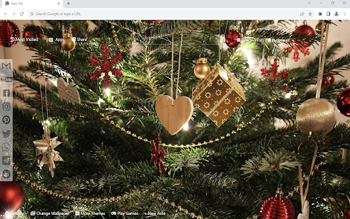 Christmas Decorations Wallpaper New Tab  from Chrome web store to be run with OffiDocs Chromium online