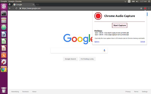Chrome Audio Capture из интернет-магазина Chrome будет работать с OffiDocs Chromium онлайн
