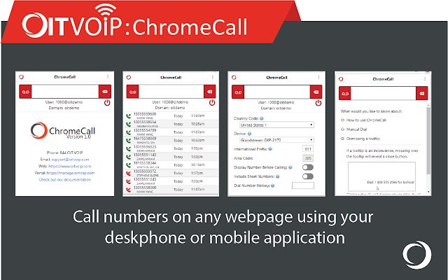 ChromeCall aus dem Chrome Web Store zur Ausführung mit OffiDocs Chromium online