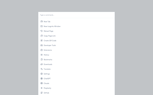 Chrome Command Bar from Chrome web store to be run with OffiDocs Chromium online Chrome Command Bar from Chrome web store to be run with OffiDocs Chromium online
