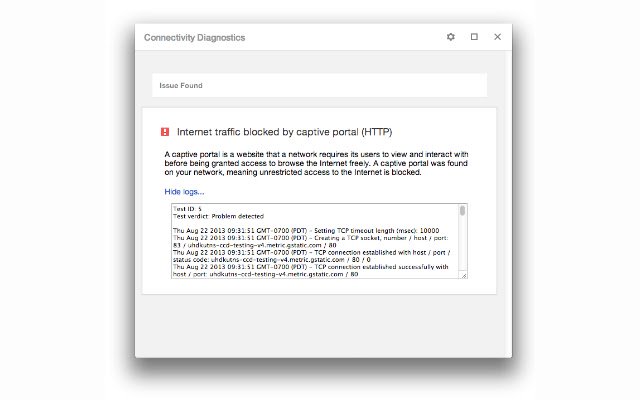 Chrome Connectivity Diagnostics  from Chrome web store to be run with OffiDocs Chromium online