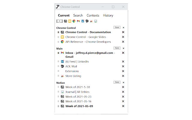 Chrome Control  from Chrome web store to be run with OffiDocs Chromium online
