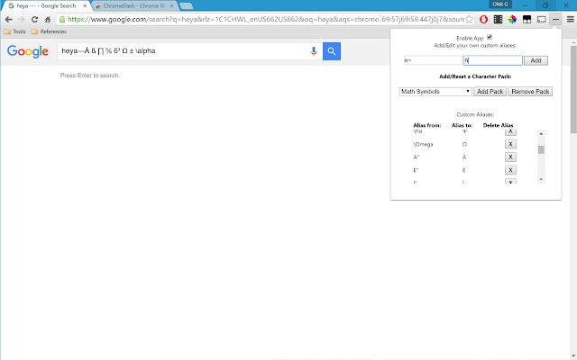 ChromeDash  from Chrome web store to be run with OffiDocs Chromium online