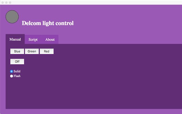 Chrome Delcom Light Controller  from Chrome web store to be run with OffiDocs Chromium online
