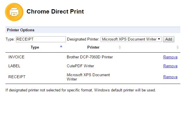 Chrome Direct Print  from Chrome web store to be run with OffiDocs Chromium online
