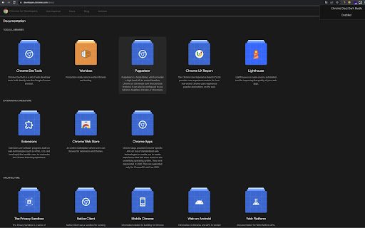 Chrome docs dark mode  from Chrome web store to be run with OffiDocs Chromium online