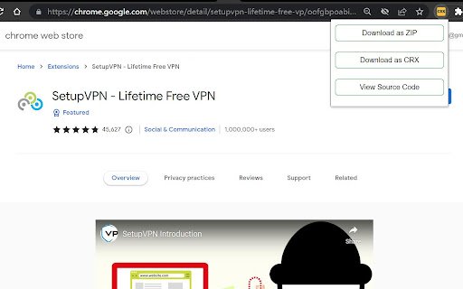 Chrome Extension Downloader (.crx file)  from Chrome web store to be run with OffiDocs Chromium online
