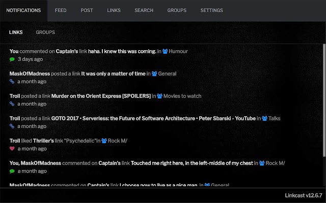 Chrome Extension Linkcast  from Chrome web store to be run with OffiDocs Chromium online