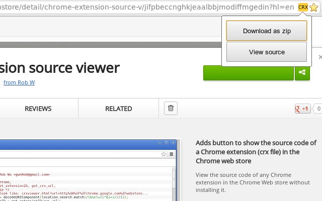 Chrome extension source viewer  from Chrome web store to be run with OffiDocs Chromium online