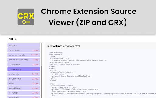 Chrome Extension Source Viewer/Downloader  from Chrome web store to be run with OffiDocs Chromium online