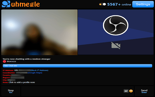Chromegle Reborn Omegle IP  Client  from Chrome web store to be run with OffiDocs Chromium online