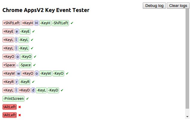 Chrome Key Event Tester de la boutique en ligne Chrome à exécuter avec OffiDocs Chromium en ligne