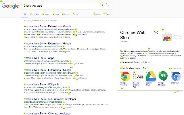 ChromeKeys ຈາກຮ້ານເວັບ Chrome ທີ່ຈະດໍາເນີນການກັບ OffiDocs Chromium ອອນໄລນ໌
