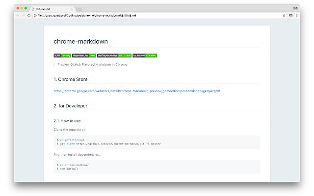 Visualização do Markdown do Chrome na loja on-line do Chrome para ser executada com OffiDocs Chromium online