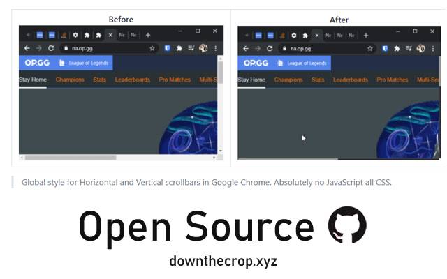 Chrome Minimal Scrollbar از فروشگاه وب Chrome برای اجرای آنلاین با OffiDocs Chromium