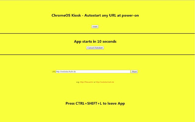 ChromeOS Kiosk for any URL  from Chrome web store to be run with OffiDocs Chromium online