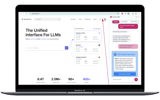 Chrome Pilot  from Chrome web store to be run with OffiDocs Chromium online