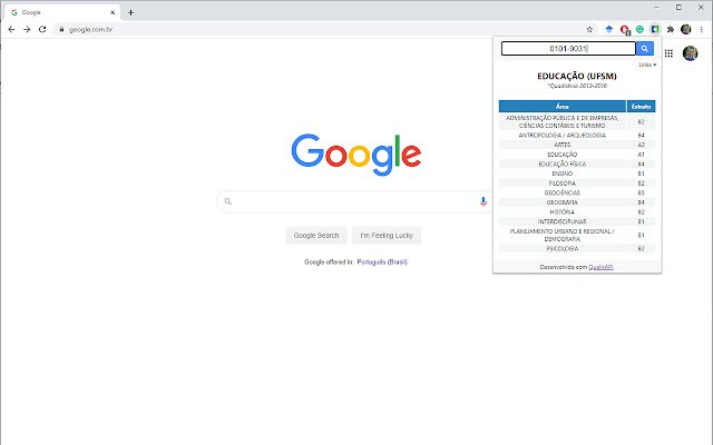 ChromeQualis  from Chrome web store to be run with OffiDocs Chromium online