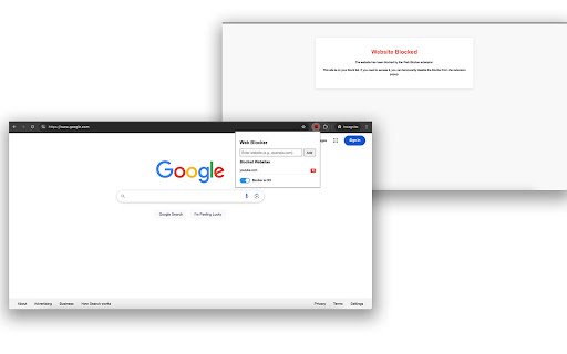 Chrome Web Blocker  from Chrome web store to be run with OffiDocs Chromium online