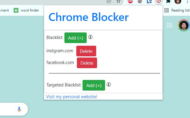 Chrome Website Blocker  from Chrome web store to be run with OffiDocs Chromium online