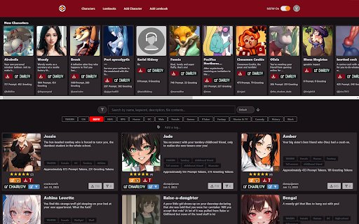 Chub.ai to charluv.com importer  from Chrome web store to be run with OffiDocs Chromium online