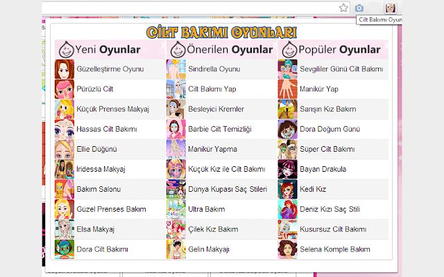 Cilt Bakımı Oyunları  from Chrome web store to be run with OffiDocs Chromium online