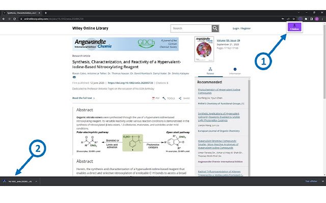 Citation Downloader ze sklepu internetowego Chrome do uruchomienia z OffiDocs Chromium online