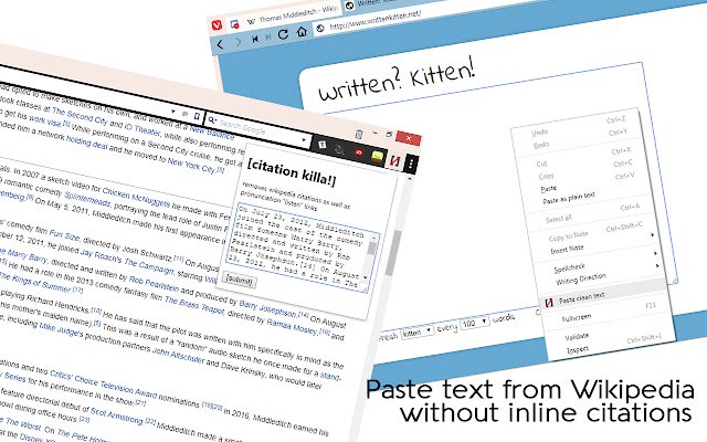 Citation Killa mula sa Chrome web store na tatakbo sa OffiDocs Chromium online