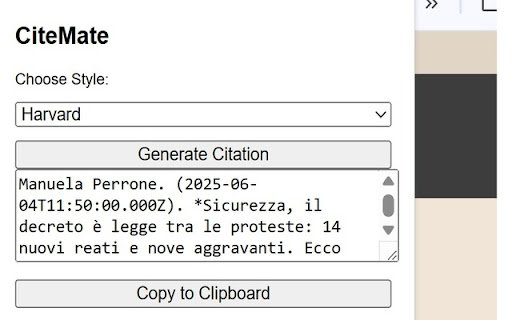 CiteMate – Citation Formatter  from Chrome web store to be run with OffiDocs Chromium online