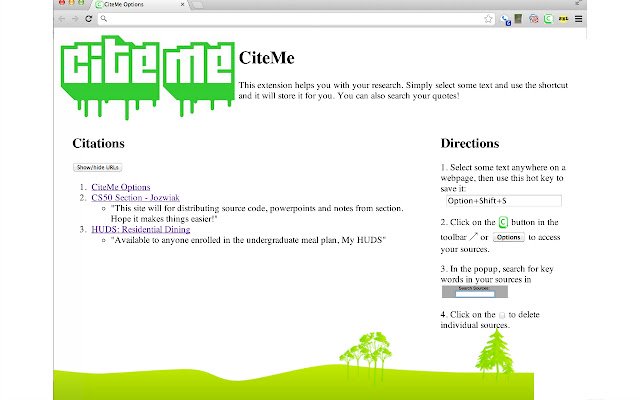 CiteMe  from Chrome web store to be run with OffiDocs Chromium online